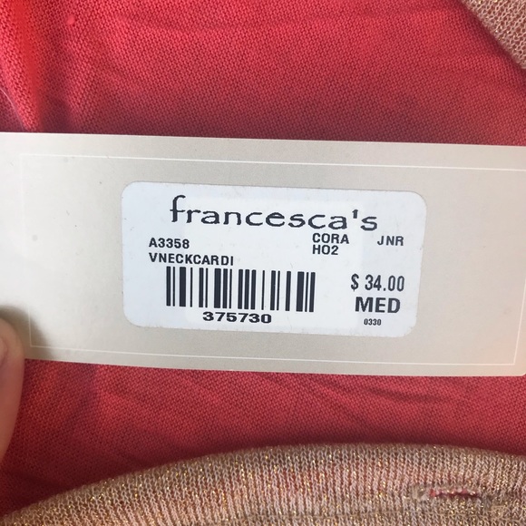 NWT Lightweight Francescas buttondown sweater M - Picture 5 of 5